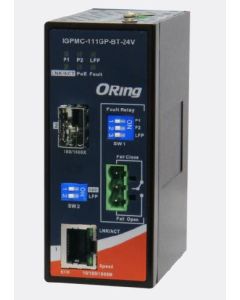 IGPMC-111GP-BT-24V Fibre to GbE High Power POE BT 90W