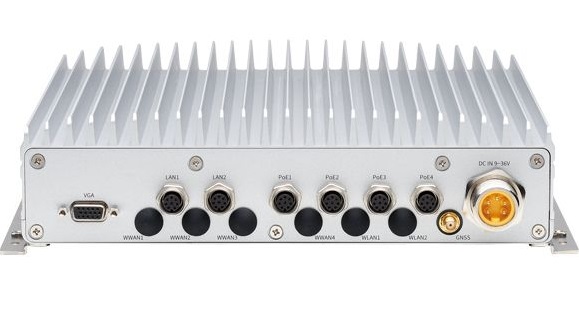 VTC7252-7C4IP - IP65 Fanless 4-CH PoE IP65 Vehicle Computer Intel Core 9th CPU